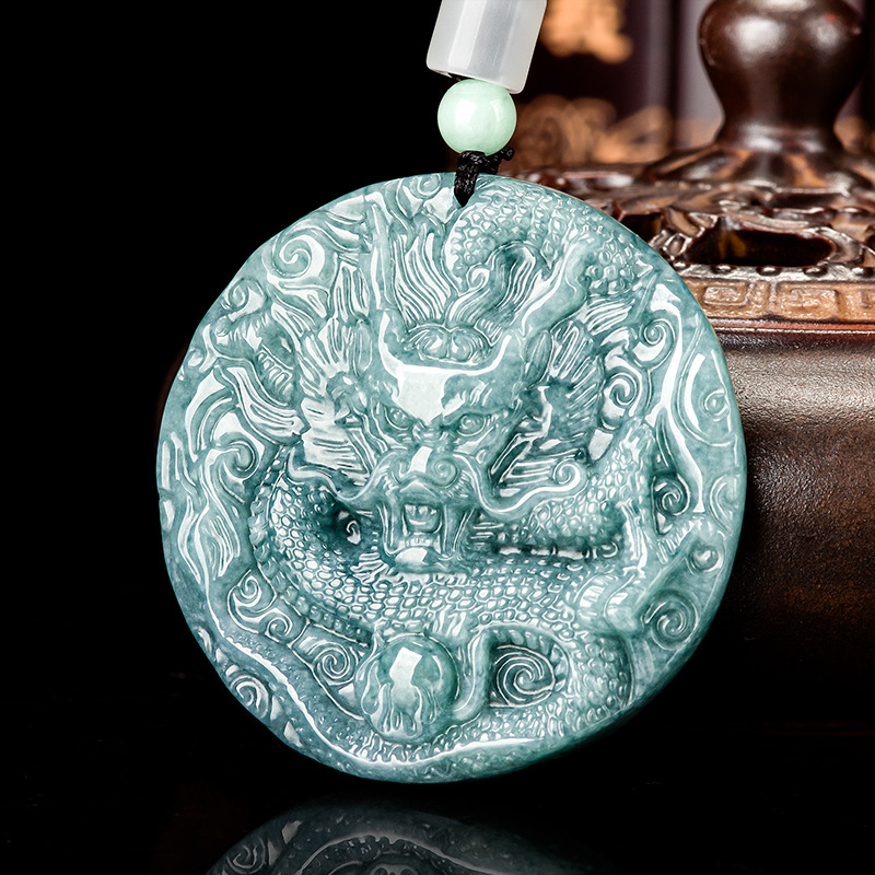 Women Accessories To Gift - 버마산 경옥 드래곤 펜던트 목걸이 여성용