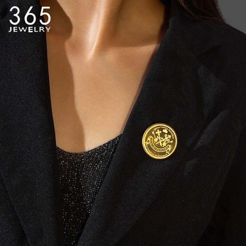 Women Accessories Business Name - 맞춤형 개인 로고 원형/사각형 스테인리스 스틸