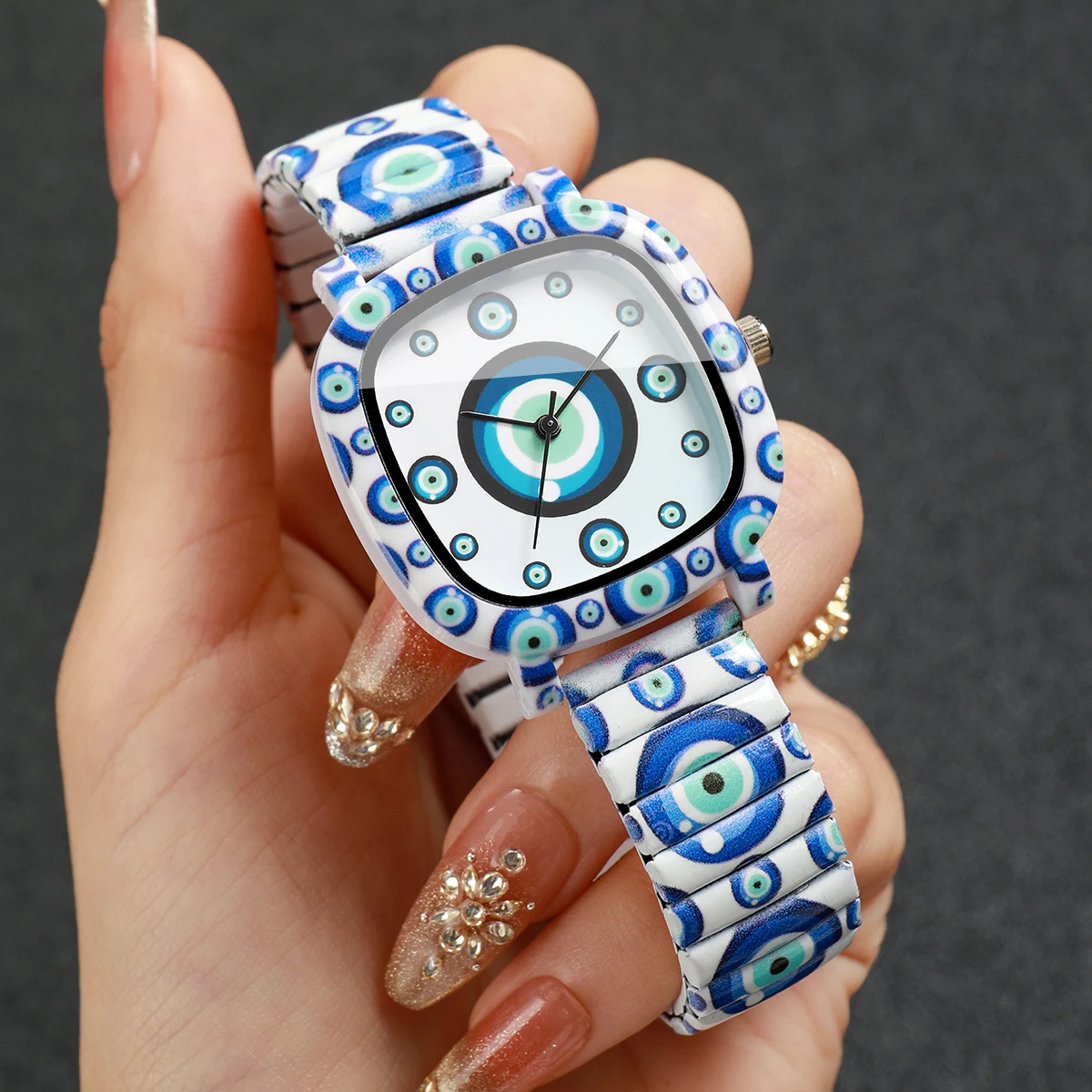 Evil Eye Bracelet - 패션 블루 이블 아이 여성용 시계