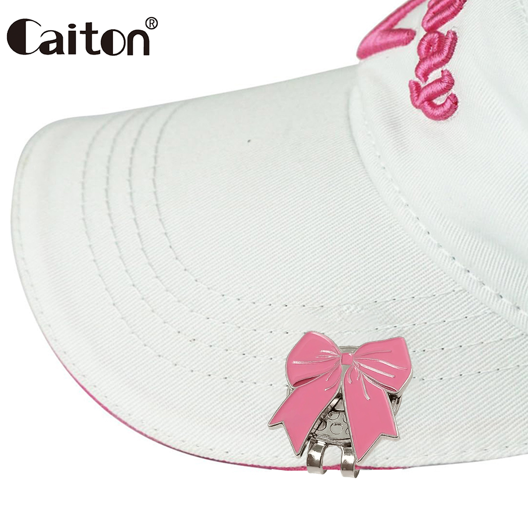 Women'S Golf Accessories - 카이톤 핑크 리본 골프 모자 클립