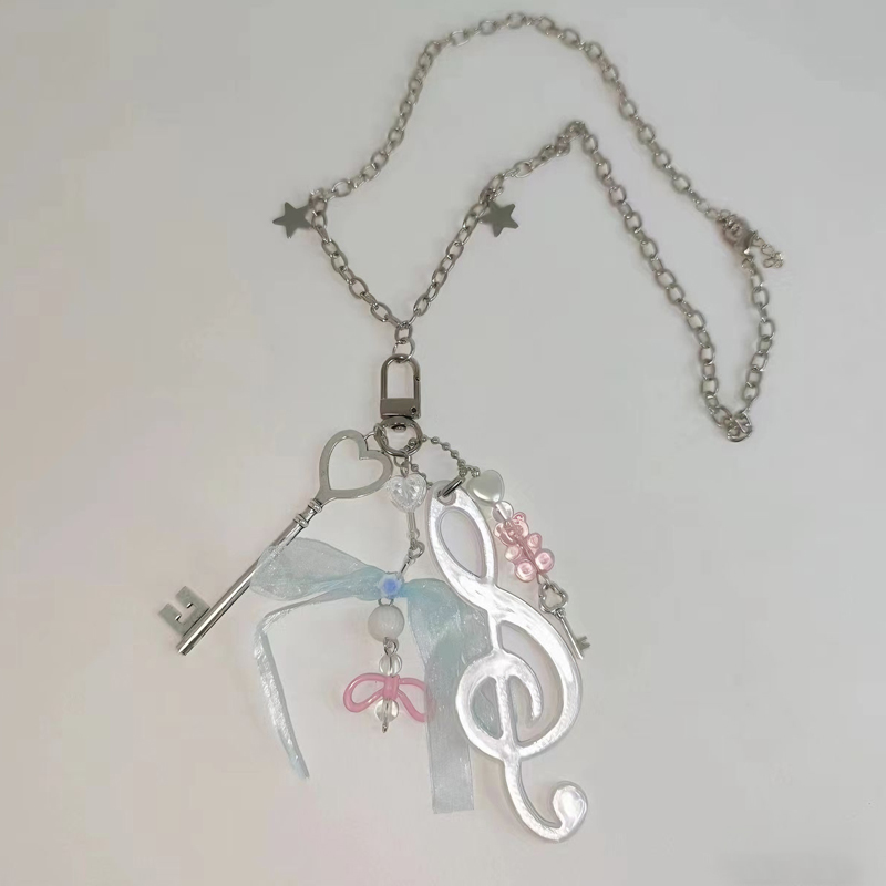 Women'S Accessories In The 90S - Y2K 주얼리 노트 베어 보우 펜던트