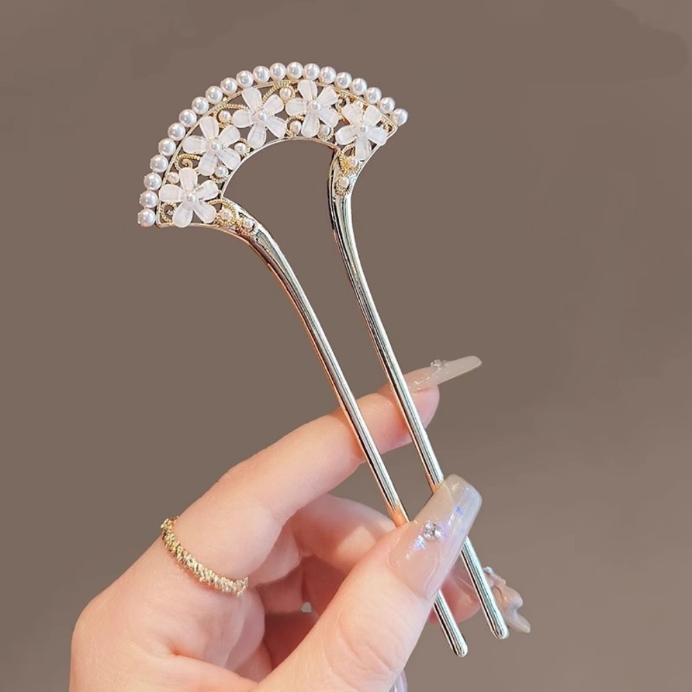 Pearl Hair Pin - 1pc 절묘한 패션 우아한 빈티지 진주
