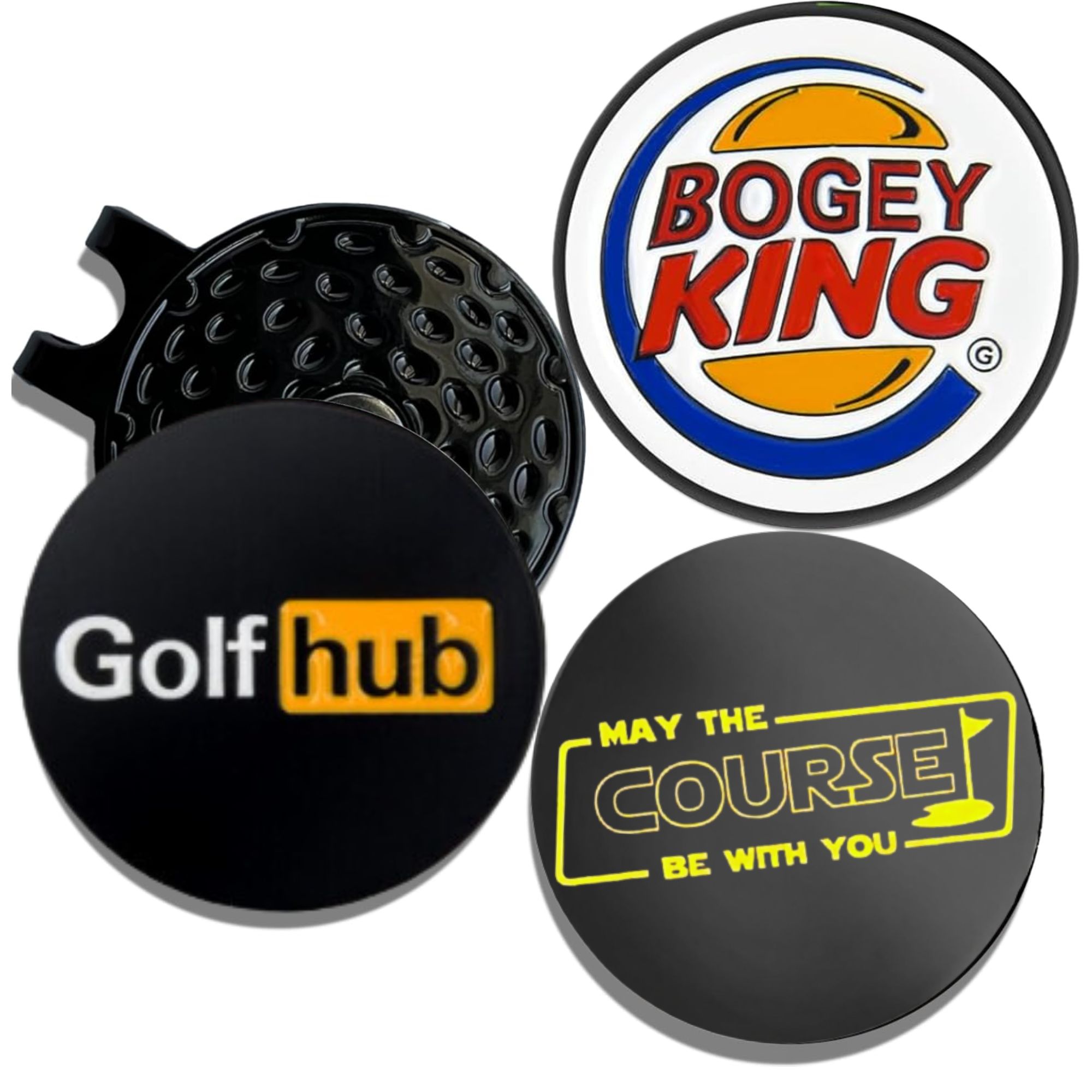 Women'S Golf Accessories - 3개의 재미있는 골프 볼 마커와 표준