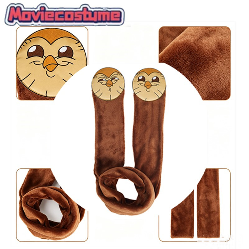Women'S Accessories Flannels - 만화 후티 스카프 올빼미 판타지 코스프레