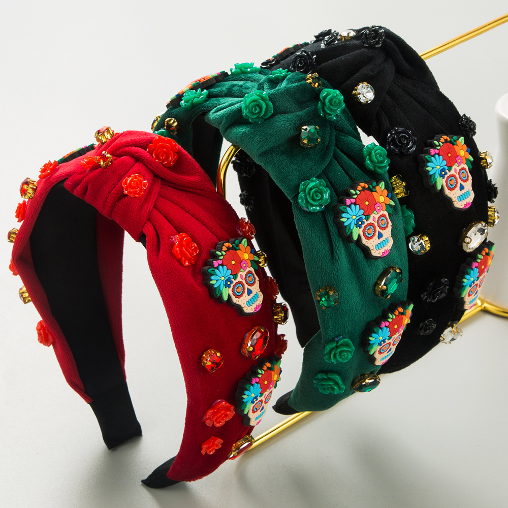 Women'S Accessories Flannels - 새로운 할로윈 머리띠 플란넬 만화 해골