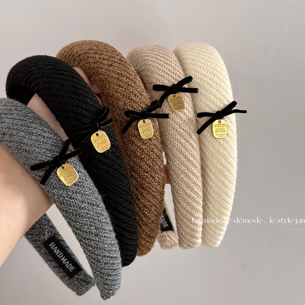 Accessories Brand For Women - 브랜드 뉴 젠틀 브라운 패브릭 머리띠
