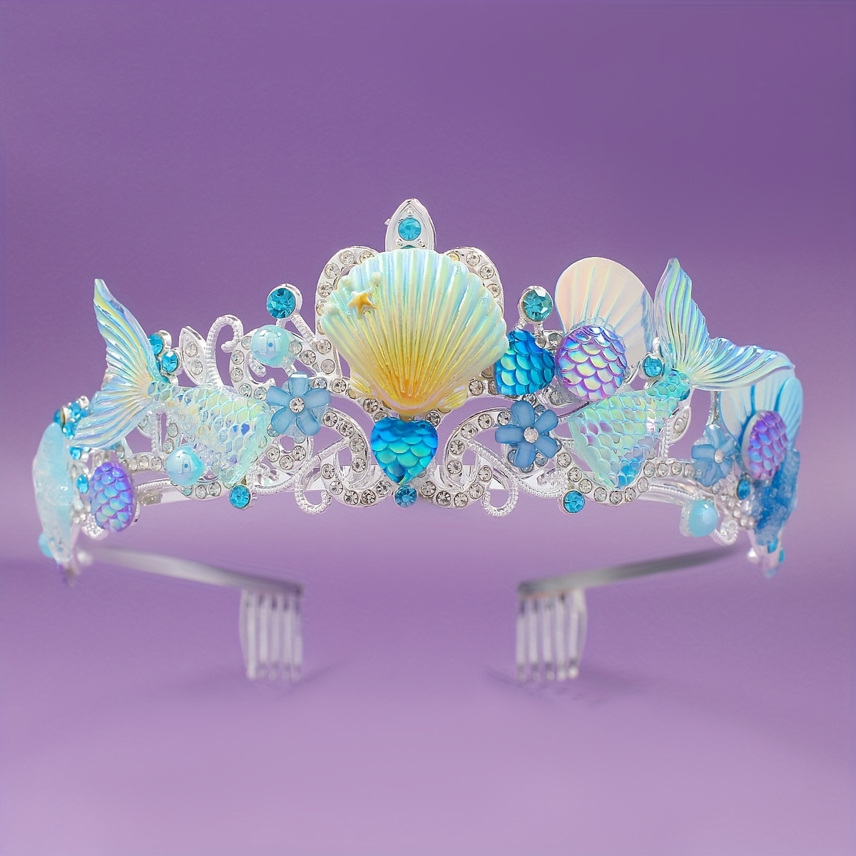 Women Accessories To Gift - 2025년 신상 인어 머리빗 왕관 오션