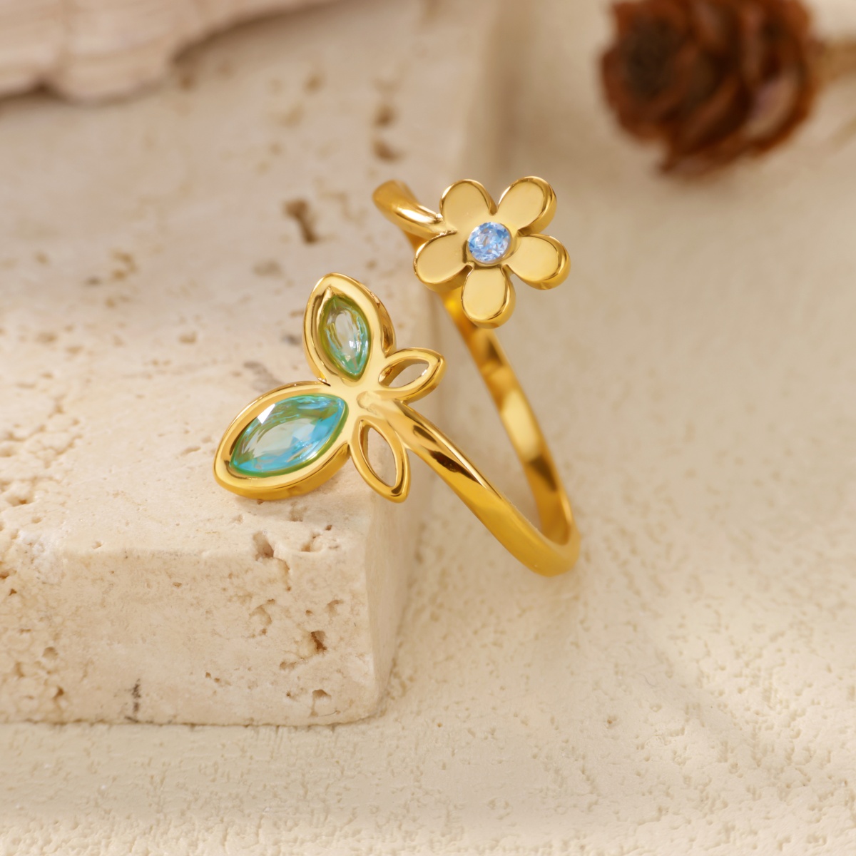 여성을위한 조정 가능한 꽃 반지 미니멀리스트 스테인레스 - Women'S Accessories Trends 2026 리뷰 및 가격