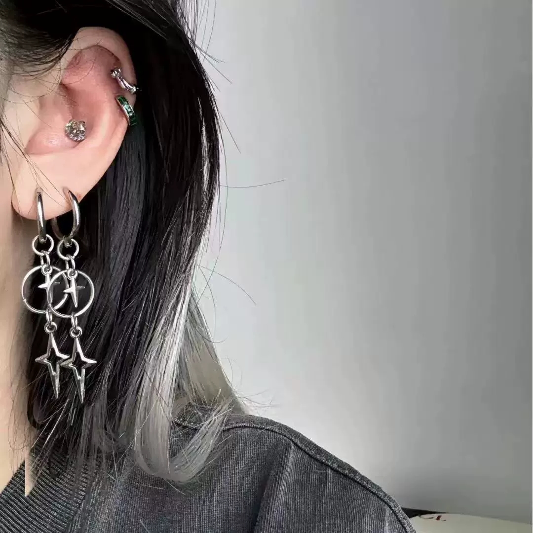 개인화된 펑크 크로스 스타 펜던트 귀걸이 남녀공용 Y2 - Women'S Accessories In The 90S 리뷰 및 가격