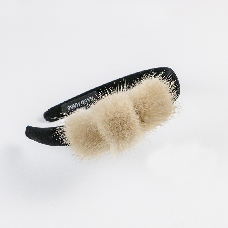 리얼 밍크 화장품 헤어밴드 여성용 고품질 리본 머리띠  - Women'S Vanity Accessories 리뷰 및 가격