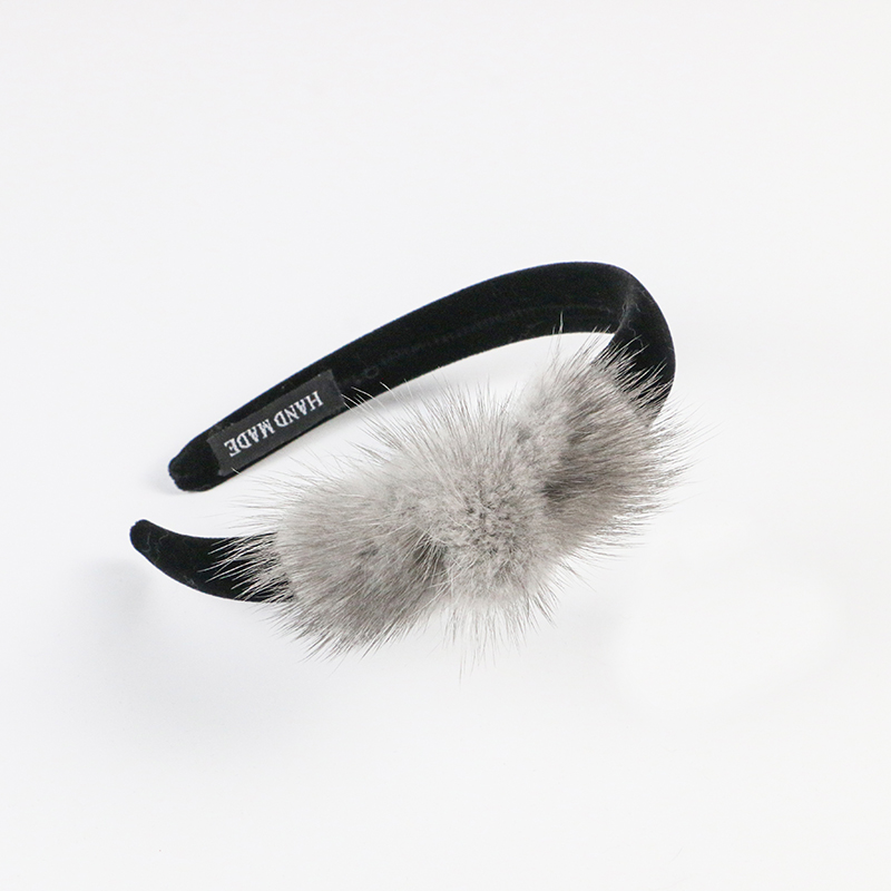 리얼 밍크 화장품 헤어밴드 여성용 고품질 리본 머리띠  - Women'S Vanity Accessories 리뷰 및 가격