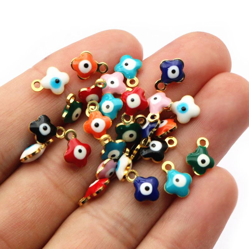 20개 참 장식 에나멜 해마 불가사리 악마의 눈 펜던트 - Evil Eye Bracelet 리뷰 및 가격