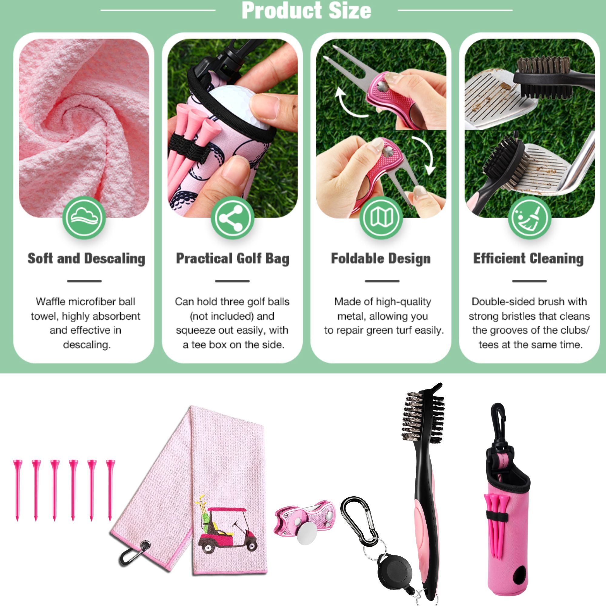 10종 골프 액세서리 키트, 걸이형 타월이 포함된 골프 - Women'S Golf Accessories 리뷰 및 가격