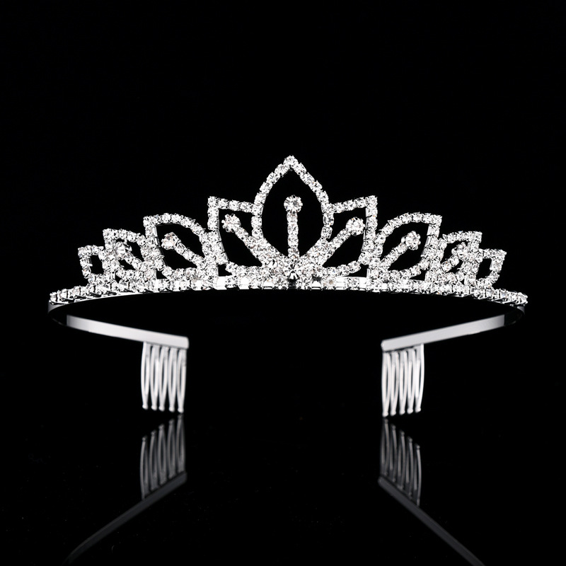 실버 컬러 스파클링 라인스톤 크라운 신부 티아라 웨딩  - Women Accessories To Gift 리뷰 및 가격