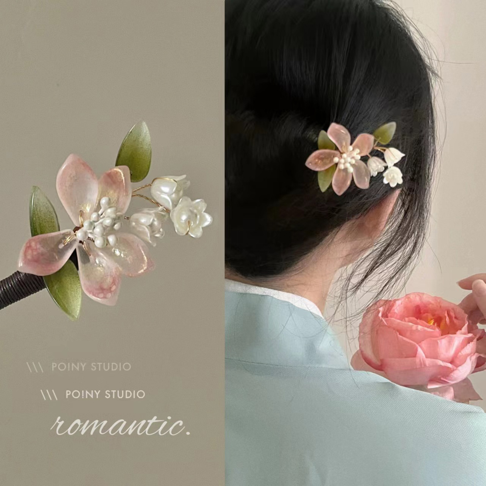 중국 스타일 꽃 태슬 머리핀 빈티지 나무 꽃 진주 헤어 - Pearl Hair Pin 리뷰 및 가격