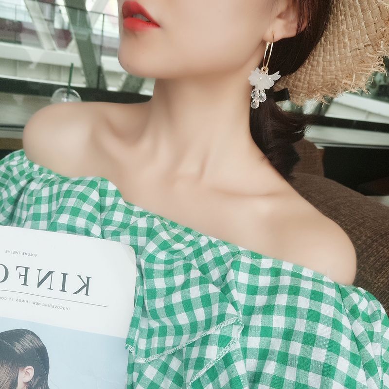 여성용 지르콘 화이트 플라워 드롭 귀걸이, 한국 패션  - Women'S Accessories Trends 2026 리뷰 및 가격