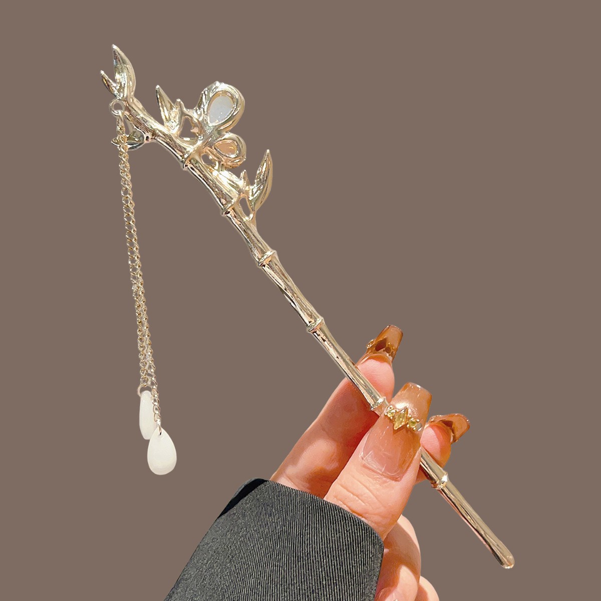 녹색 대나무 태슬 헤어 스틱, 한복 의상용 고대 스타일 - Pearl Hair Pin 리뷰 및 가격