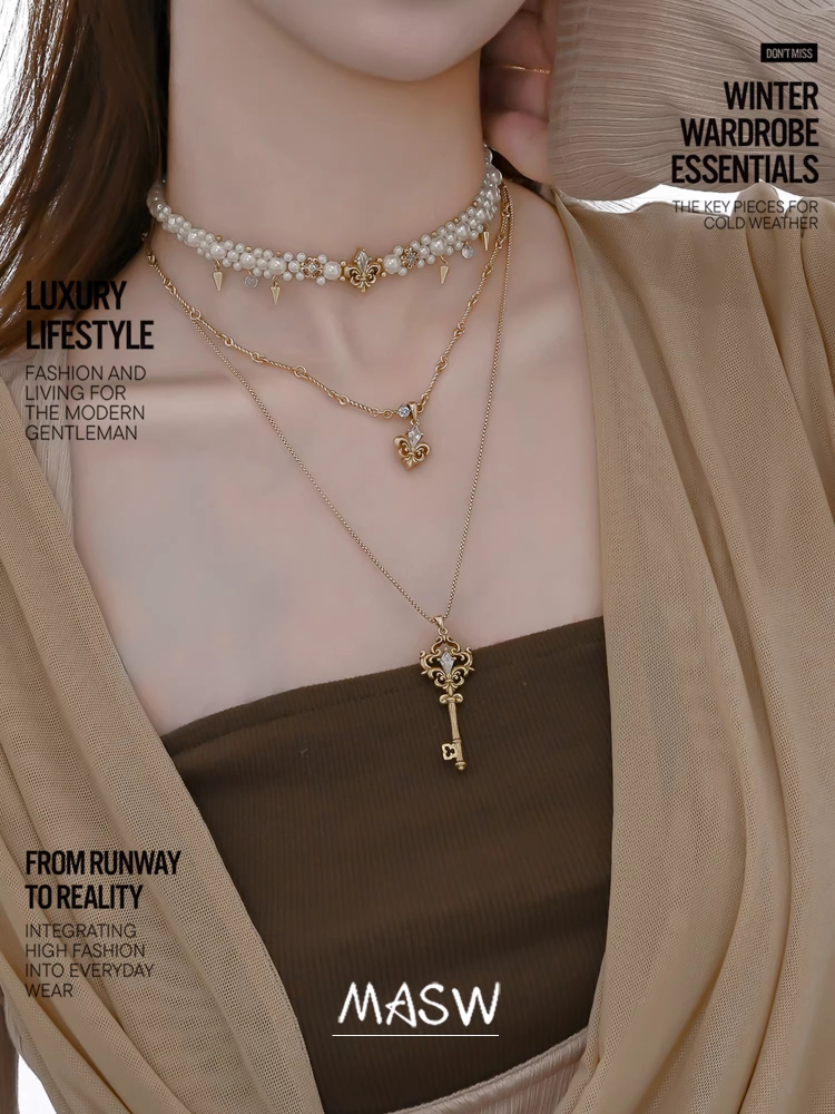MASW 오리지널 디자인 빈티지 스타일 이중 레이어 키 - Women'S Accessories Trends 2026 리뷰 및 가격