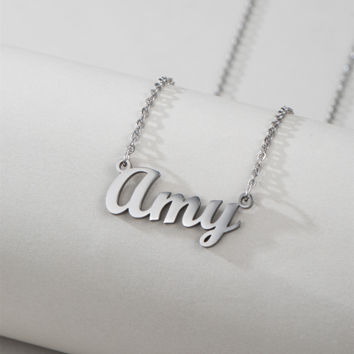 1개의 스틸 영어 이름 목걸이, 심플하고 독점적인 맞춤 - Women Accessories Name In English 리뷰 및 가격