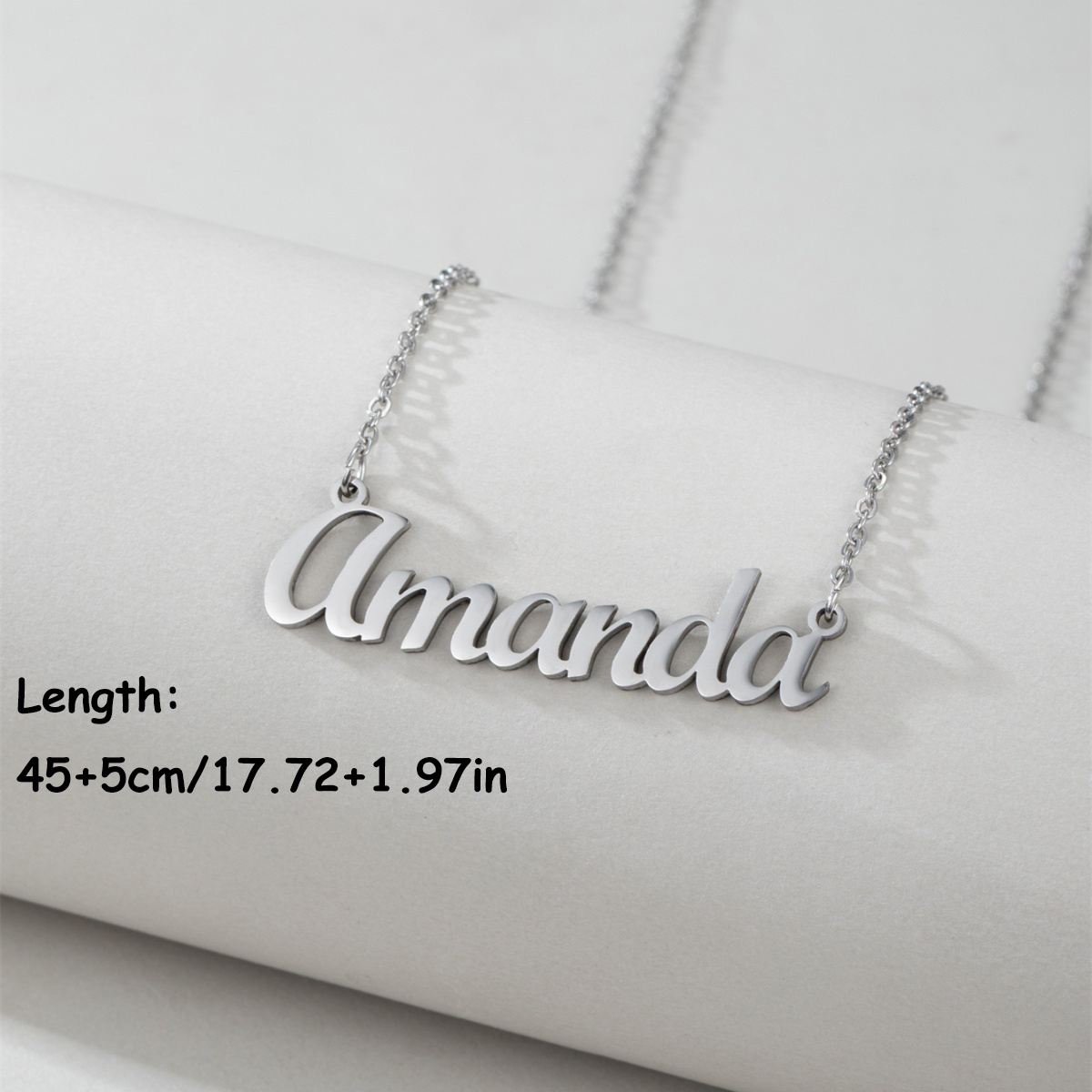 1개의 스틸 영어 이름 목걸이, 심플하고 독점적인 맞춤 - Women Accessories Name In English 리뷰 및 가격