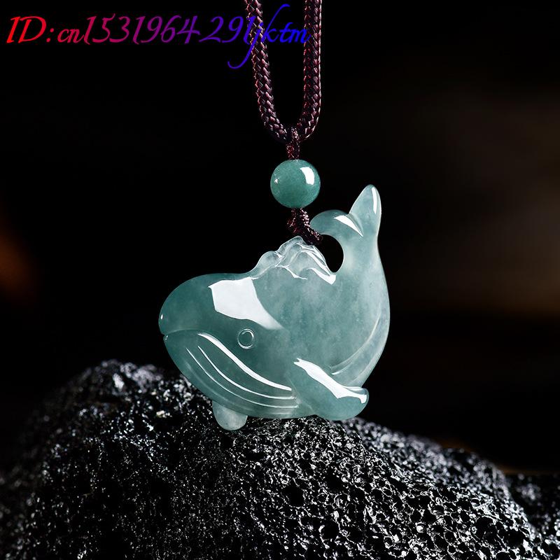 천연 버마산 비취 고래 펜던트 목걸이 액세서리 진짜 옥 - Women Accessories To Gift 리뷰 및 가격
