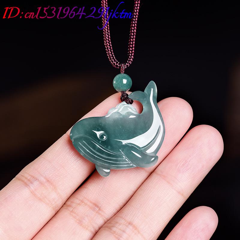 천연 버마산 비취 고래 펜던트 목걸이 액세서리 진짜 옥 - Women Accessories To Gift 리뷰 및 가격
