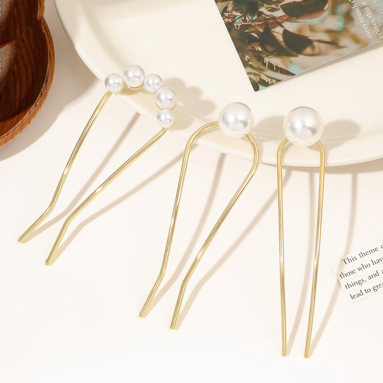 새로운 메탈 빈티지 U자형 헤어핀 진주 헤어 스틱 롱  - Pearl Hair Pin 리뷰 및 가격