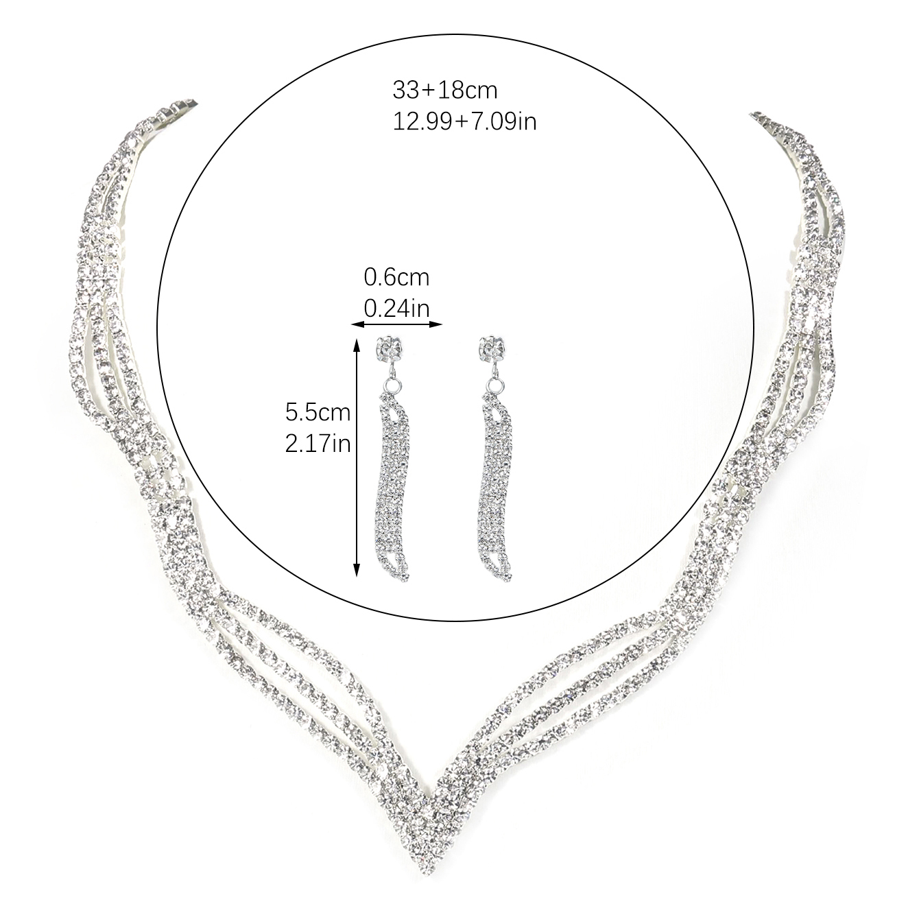 신부 웨딩 목걸이 귀걸이 세트, 실버 라인스톤 목걸이, - Women'S Accessories Mango 리뷰 및 가격