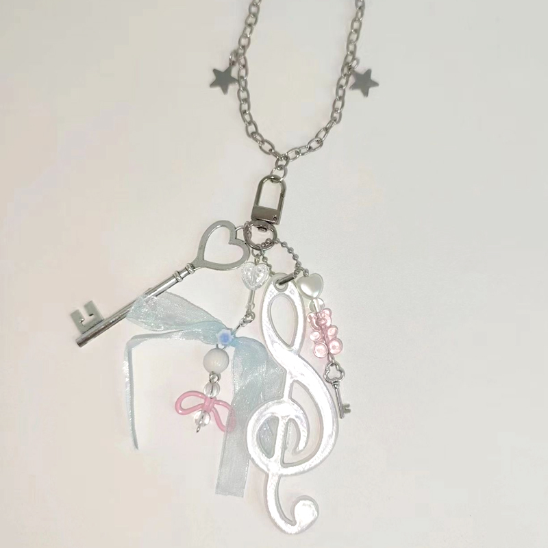 Y2K 주얼리 노트 베어 보우 펜던트 목걸이 여성용 패 - Women'S Accessories In The 90S 리뷰 및 가격