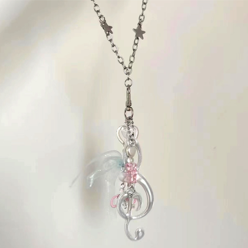 Y2K 주얼리 노트 베어 보우 펜던트 목걸이 여성용 패 - Women'S Accessories In The 90S 리뷰 및 가격