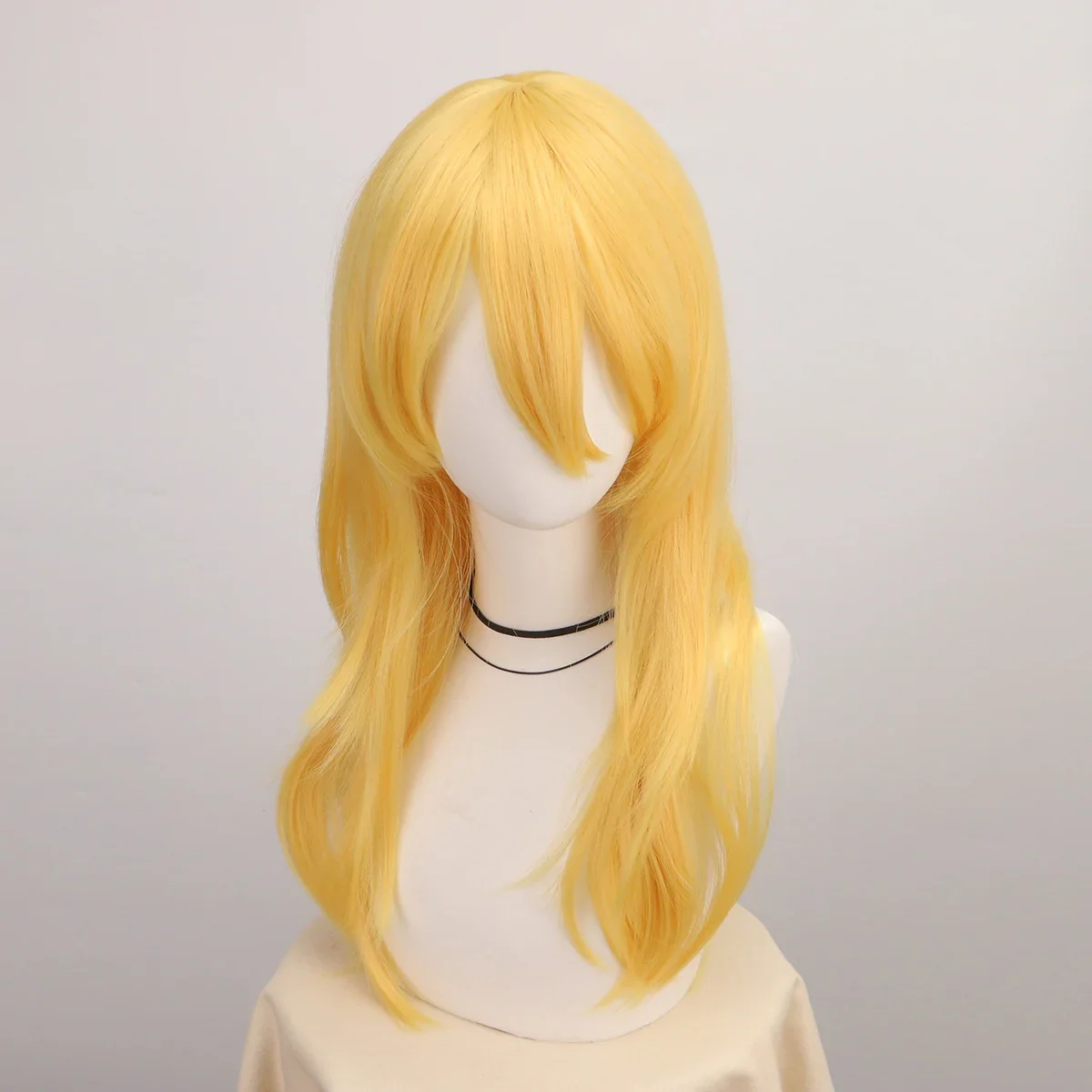 노란색 긴 큰 웨이브 곱슬 코스프레 파티 가발 앞머리가 - Women'S Yellow Accessories 리뷰 및 가격