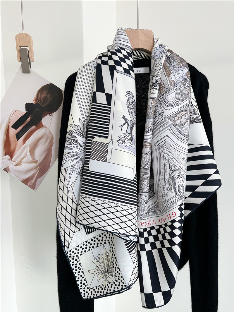 대형 실크 스카프 브랜드 디자이너 손으로 감은 가장자리 - Accessories Brand For Women 리뷰 및 가격
