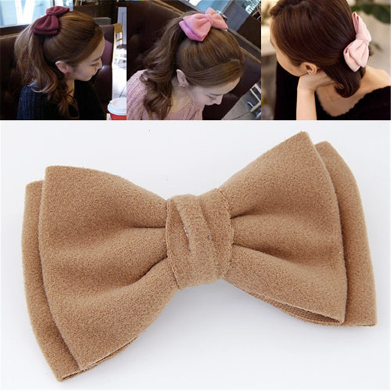 한국 솔리드 컬러 보우 헤어 클립, 합금 플란넬 헤어용 - Women'S Accessories Flannels 리뷰 및 가격