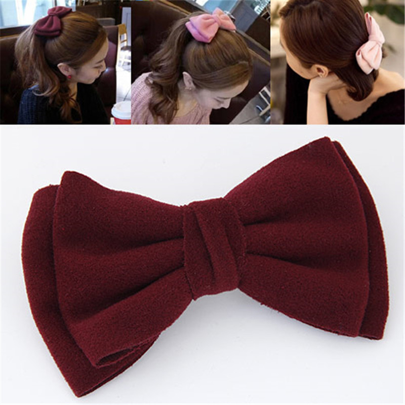 한국 솔리드 컬러 보우 헤어 클립, 합금 플란넬 헤어용 - Women'S Accessories Flannels 리뷰 및 가격