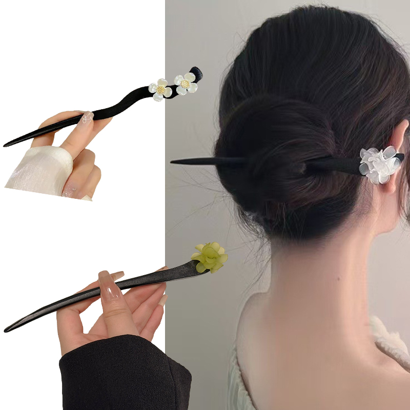 빈티지 중국 스타일 나무 꽃 머리 스틱 여성을위한 진주 - Pearl Hair Pin 리뷰 및 가격