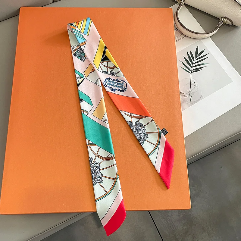 럭셔리 브랜드 인쇄 가방 스트랩 스카프 여성 작은 실크 - Accessories Brand For Women 리뷰 및 가격
