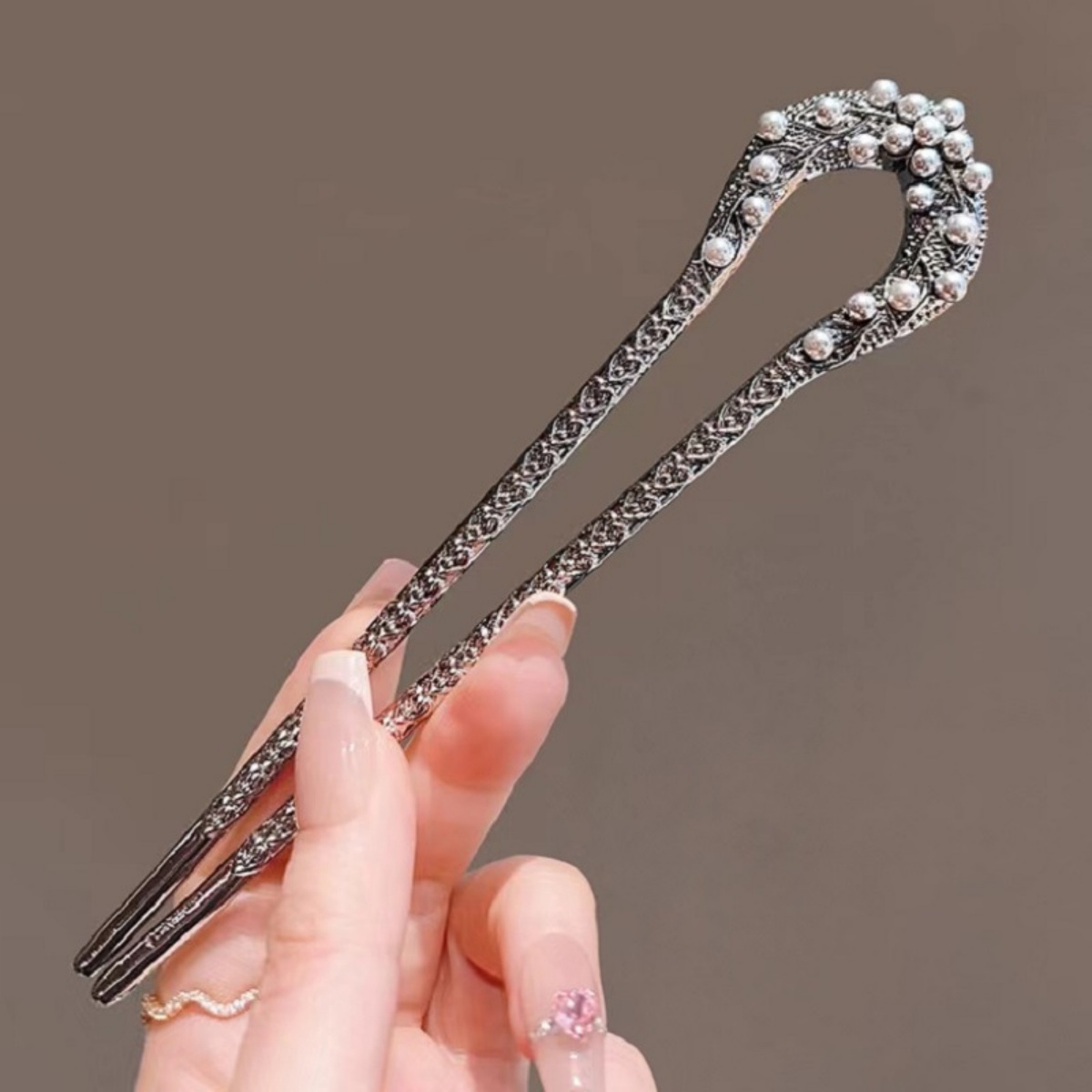 여성을위한 새로운 진주 U 모양의 머리핀 우아한 총 블 - Pearl Hair Pin 리뷰 및 가격