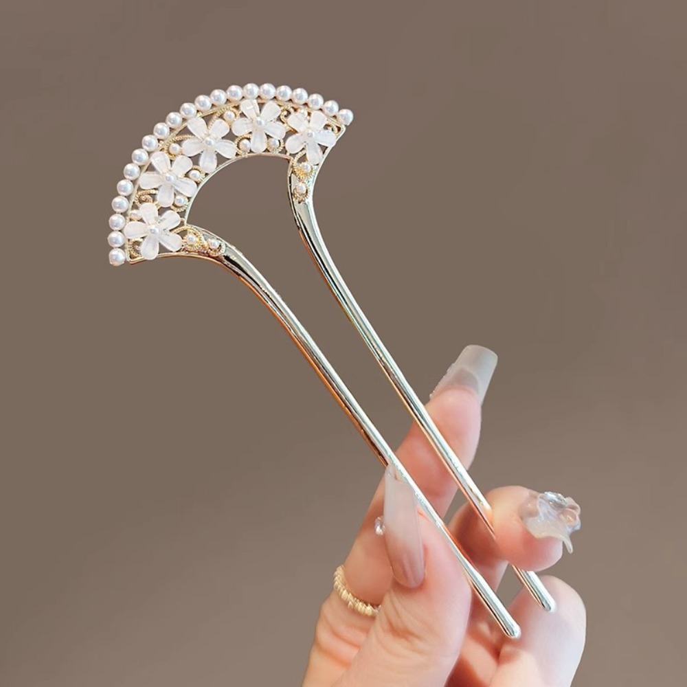 1pc 절묘한 패션 우아한 빈티지 진주 U 핀 헤어 액 - Pearl Hair Pin 리뷰 및 가격