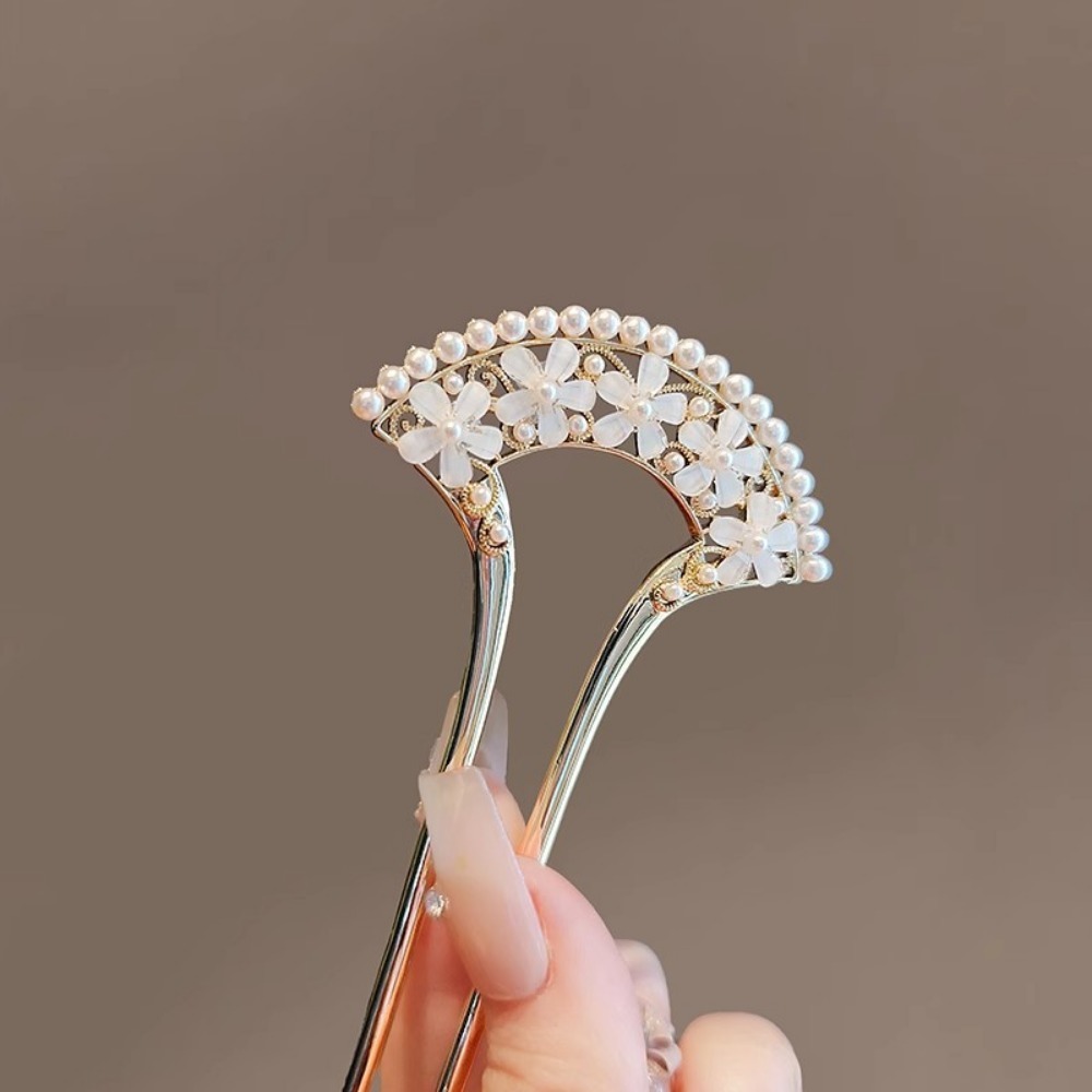 1pc 절묘한 패션 우아한 빈티지 진주 U 핀 헤어 액 - Pearl Hair Pin 리뷰 및 가격