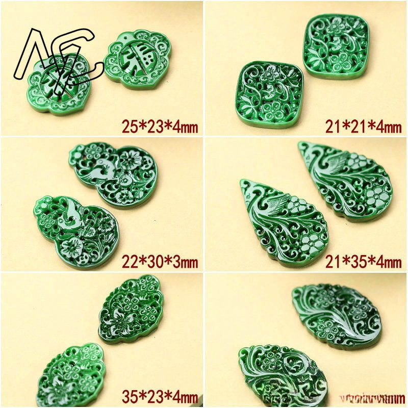 2pcs DIY 천연 드라이 그린 에메랄드 할로우 아웃 - Women Accessories To Gift 리뷰 및 가격