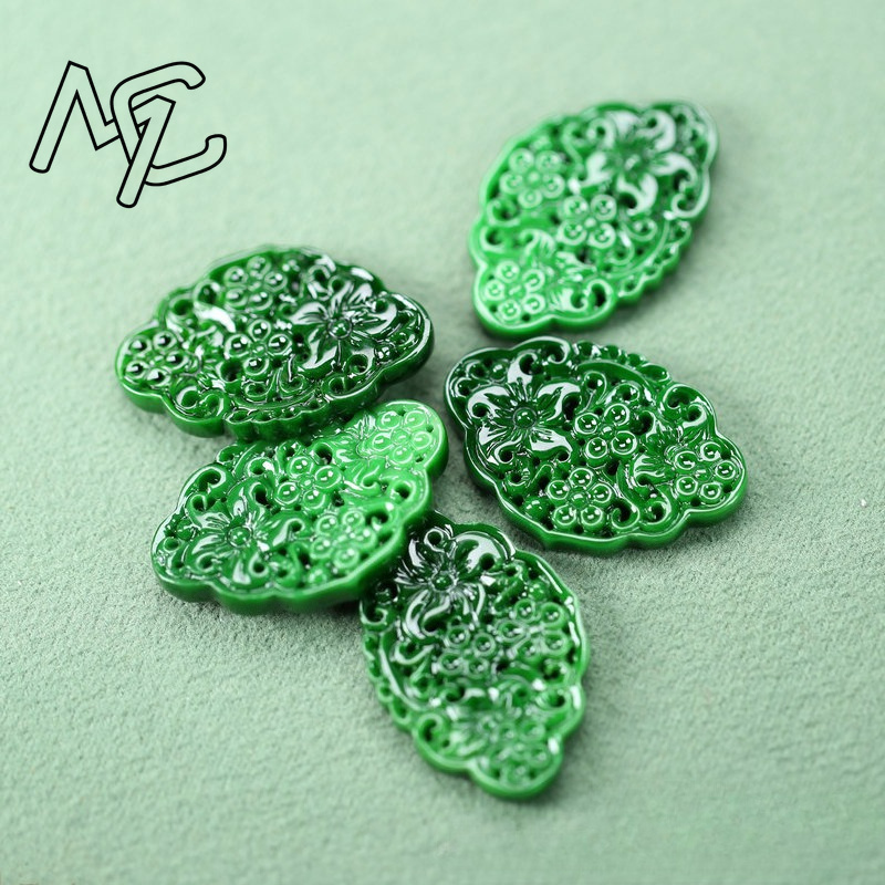 2pcs DIY 천연 드라이 그린 에메랄드 할로우 아웃 - Women Accessories To Gift 리뷰 및 가격