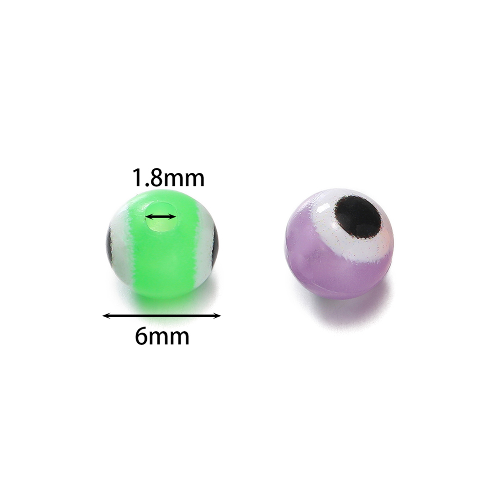 10개/세트 6mm 야광 원형 구슬 악마의 눈 루즈 스 - Evil Eye Bracelet 리뷰 및 가격