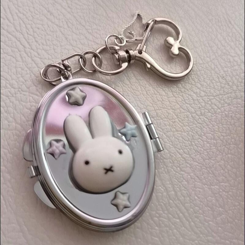카와이 미피 메탈 미러 키체인 Y2K 플립 화장 거울  - Women'S Vanity Accessories 리뷰 및 가격