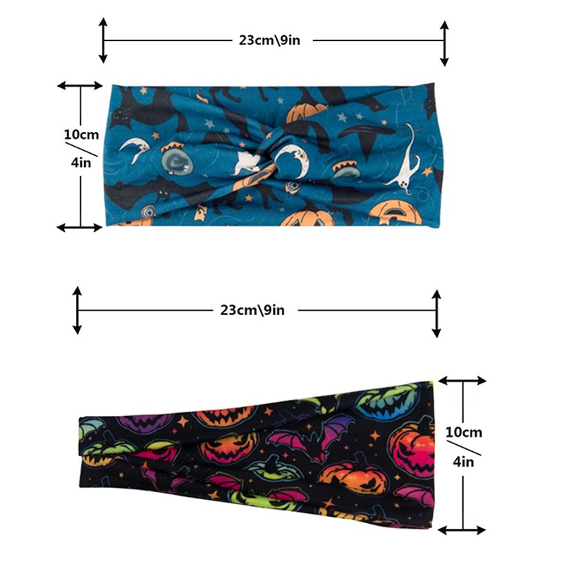 보헤미안 인쇄 해골 호박 Grimace 할로윈 넓은 머 - Women'S Running Accessories 리뷰 및 가격