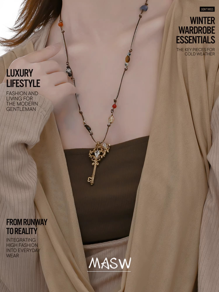 MASW 오리지널 디자인 빈티지 스타일 키 목걸이 여성 - Women'S Accessories Trends 2026 리뷰 및 가격