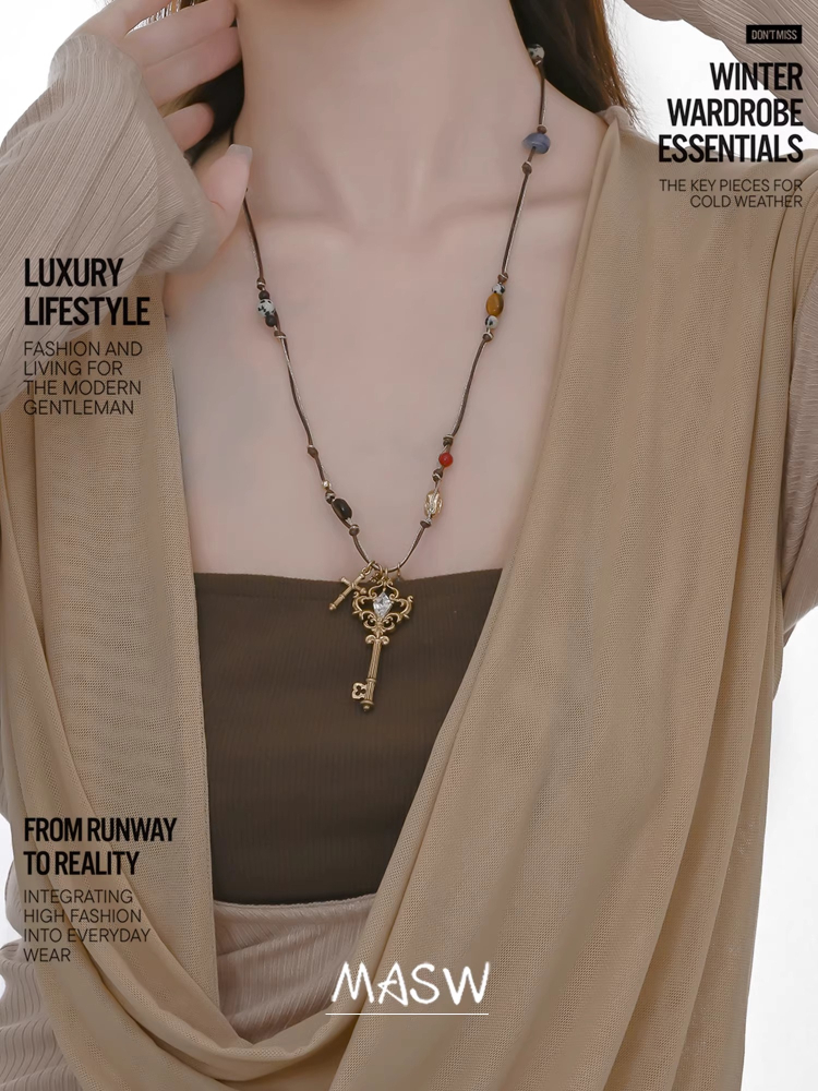 MASW 오리지널 디자인 빈티지 스타일 키 목걸이 여성 - Women'S Accessories Trends 2026 리뷰 및 가격