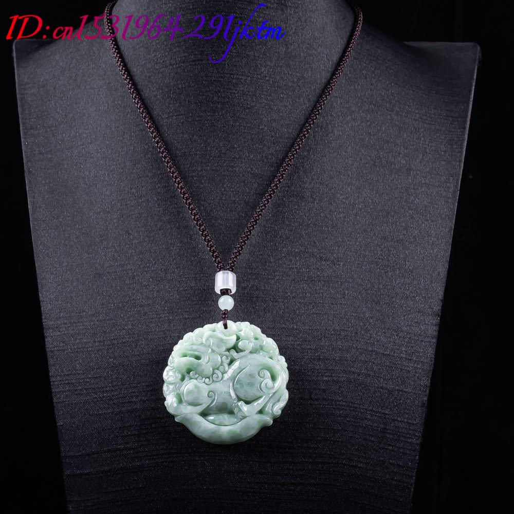 천연 미얀마 경옥 픽시우 펜던트 목걸이 조각된 부적 패 - Women Accessories To Gift 리뷰 및 가격
