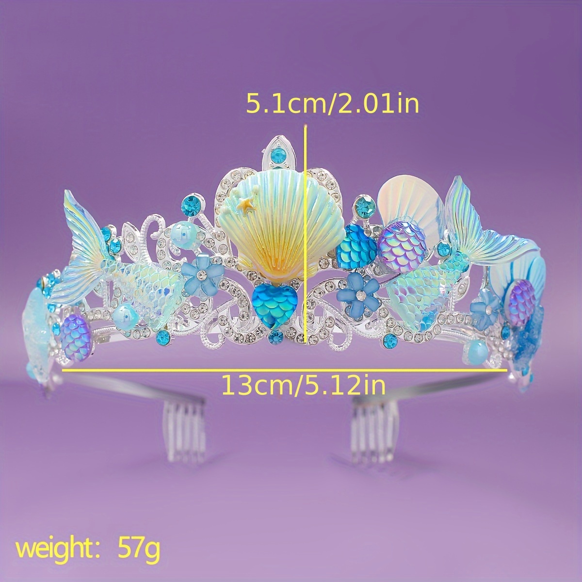 2025년 신상 인어 머리빗 왕관 오션 시리즈 합금 왕 - Women Accessories To Gift 리뷰 및 가격