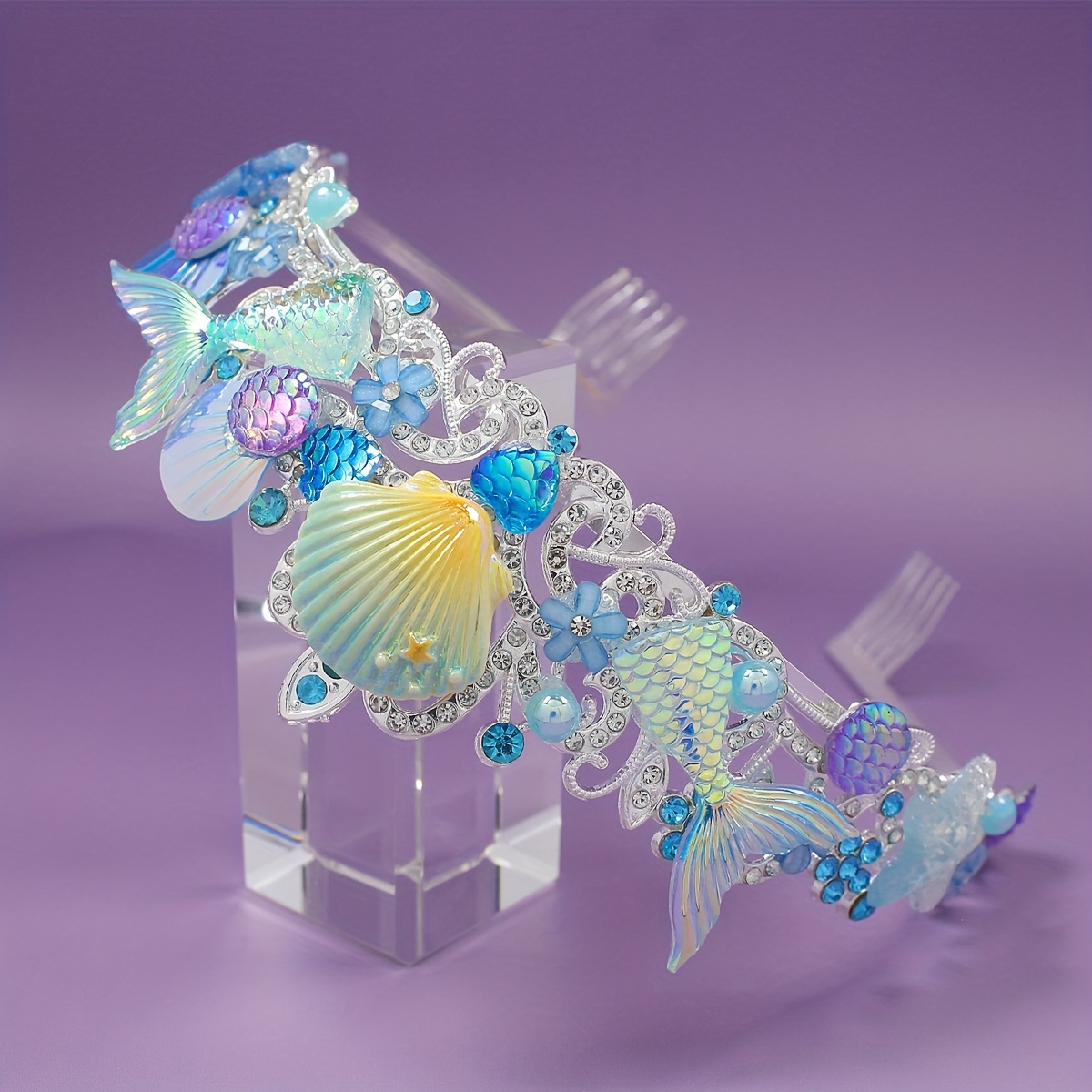 2025년 신상 인어 머리빗 왕관 오션 시리즈 합금 왕 - Women Accessories To Gift 리뷰 및 가격
